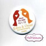 Save The Date Magnets Or Pinback Button Badge Set..