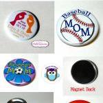 Save The Date Magnets Or Pinback Button Badge Set..