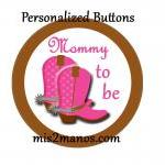 Cupcake Birthday Party Buttons Personalized..
