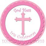 Baptism Stickers Personalized Labels 2 Inch Round..