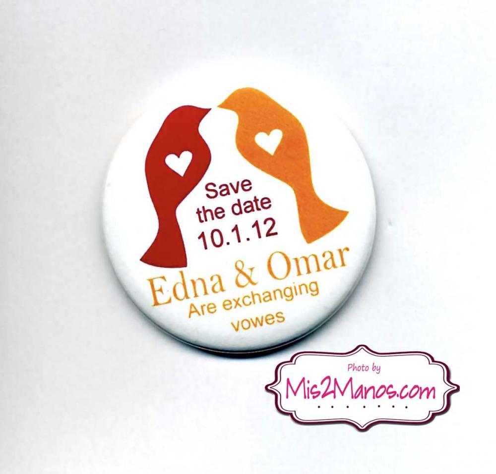 Save The Date Magnets Or Pinback Button Badge Set Of 10 Personalized Wedding Magnets