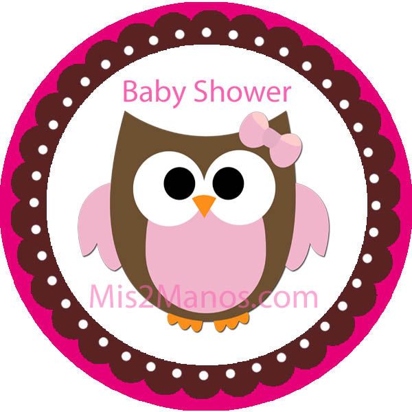 Baby Owl Baby Shower Sticker Labels 2 Inch Round Party Favor Stickers Set Of 20