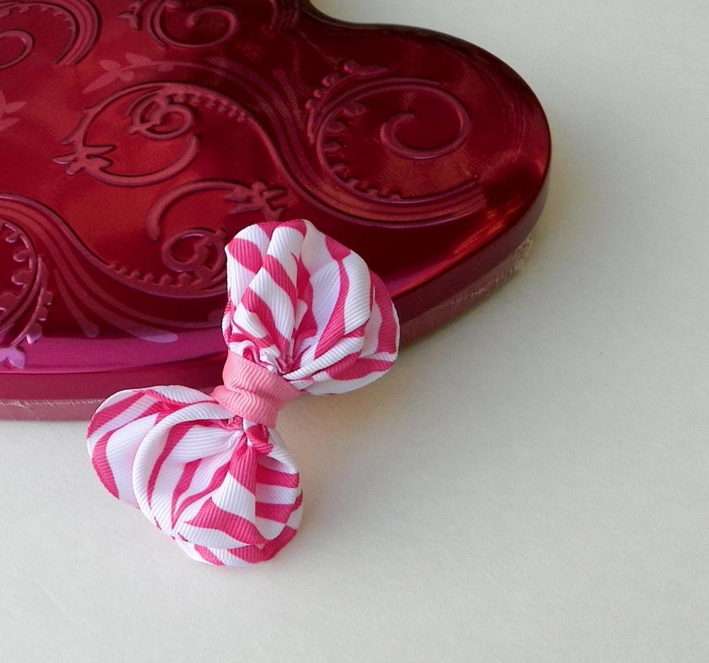 Hair Bows-small Zebra Bow Tie For Little Girls Pink Zebra Bow